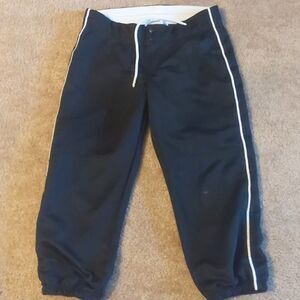 Black and white slide pants size 26-28(large) baseball/ softball